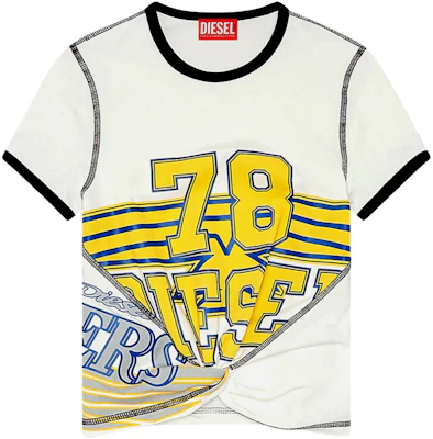(Women) DIESEL SS24 White Crewneck Letter Print Short Sleeve T-Shirt A129780AFAA-141 Buy (Women) DIESEL SS24 White Crewneck Letter Print Short Sleeve T-Shirt A129780AFAA-141