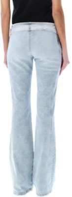 (W) DIESEL SS24 レディース 低ウエスト フレア ライトブルー ジーンズ カットアウト付き A131470JGA-A01 Shop (W) DIESEL SS24 レディース 低ウエスト フレア ライトブルー ジーンズ カットアウト付き A131470JGA-A01