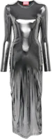 Order (W) DIESEL Wanita Silver Y2K Slim Fit Baju Pullover Lengan Panjang. A120400THAG-9XX