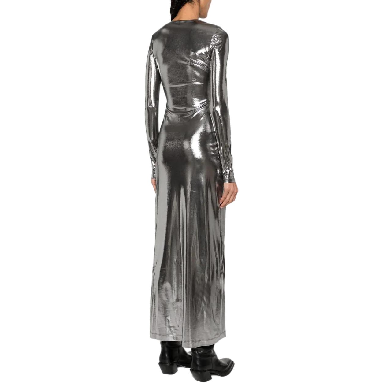 Shop (W) DIESEL Wanita Silver Y2K Slim Fit Long Sleeve Pullover Dress. A120400THAG-9XX