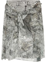 (Women) DIESEL Y2K Style Patchwork Low-Waist Denim Mini Skirt Women Grey A130640AKAS-02 (Women) DIESEL Y2K Style Patchwork Low-Waist Denim Mini Skirt Women Grey A130640AKAS-02