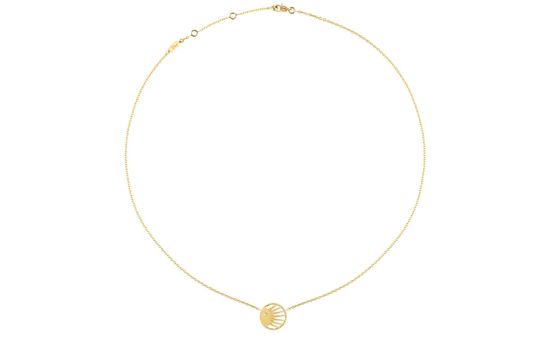 (Women) Dior 18K Gold Diamond Mother-of-Pearl Onyx Necklace Gold  Accessory JSAM95002-0000 圖 4