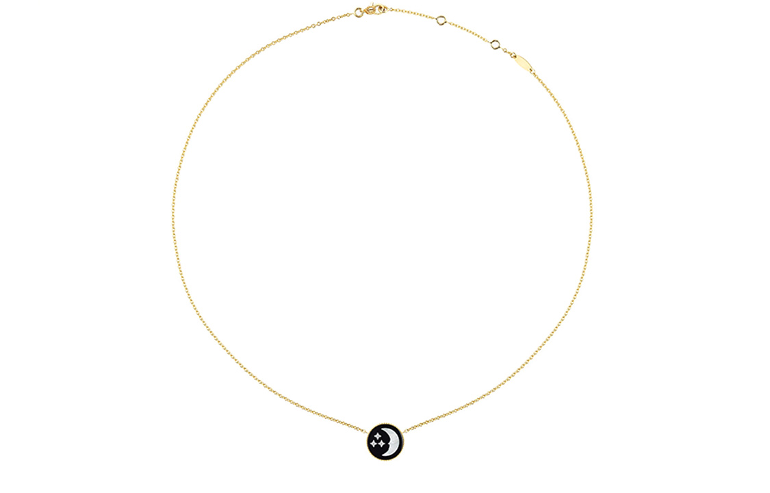 (Women) Dior 18K Gold Diamond Mother-of-Pearl Onyx Necklace Gold  Accessory JSAM95002-0000 圖 5