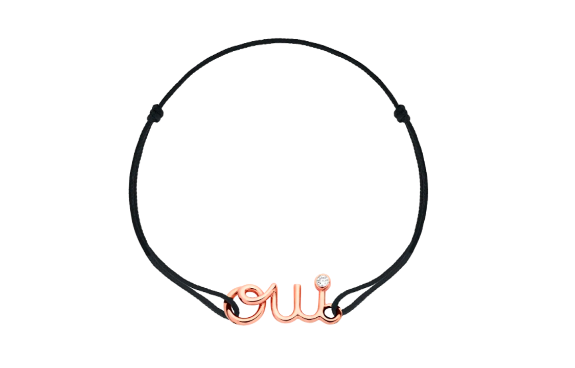 (Women) DIOR 18K Rose Gold Letter Embellished Bracelet for Women. JOU195020 0000 U