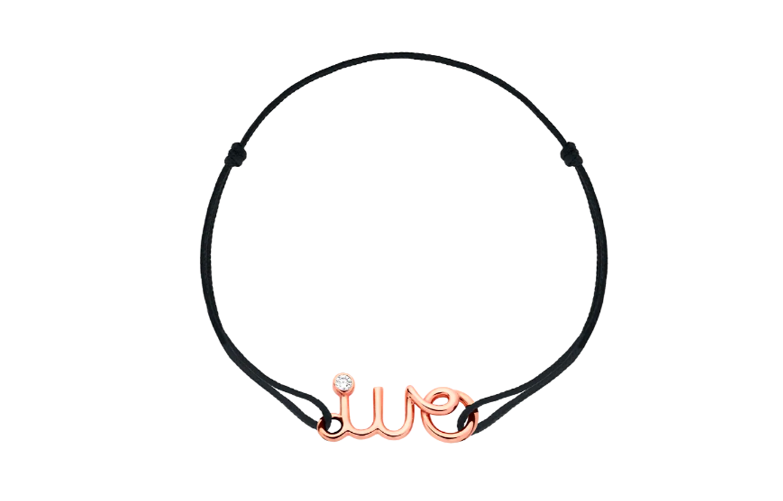 Lookbook (W) DIOR 18K玫瑰金字母裝飾手鏈女款 JOU195020 0000 U