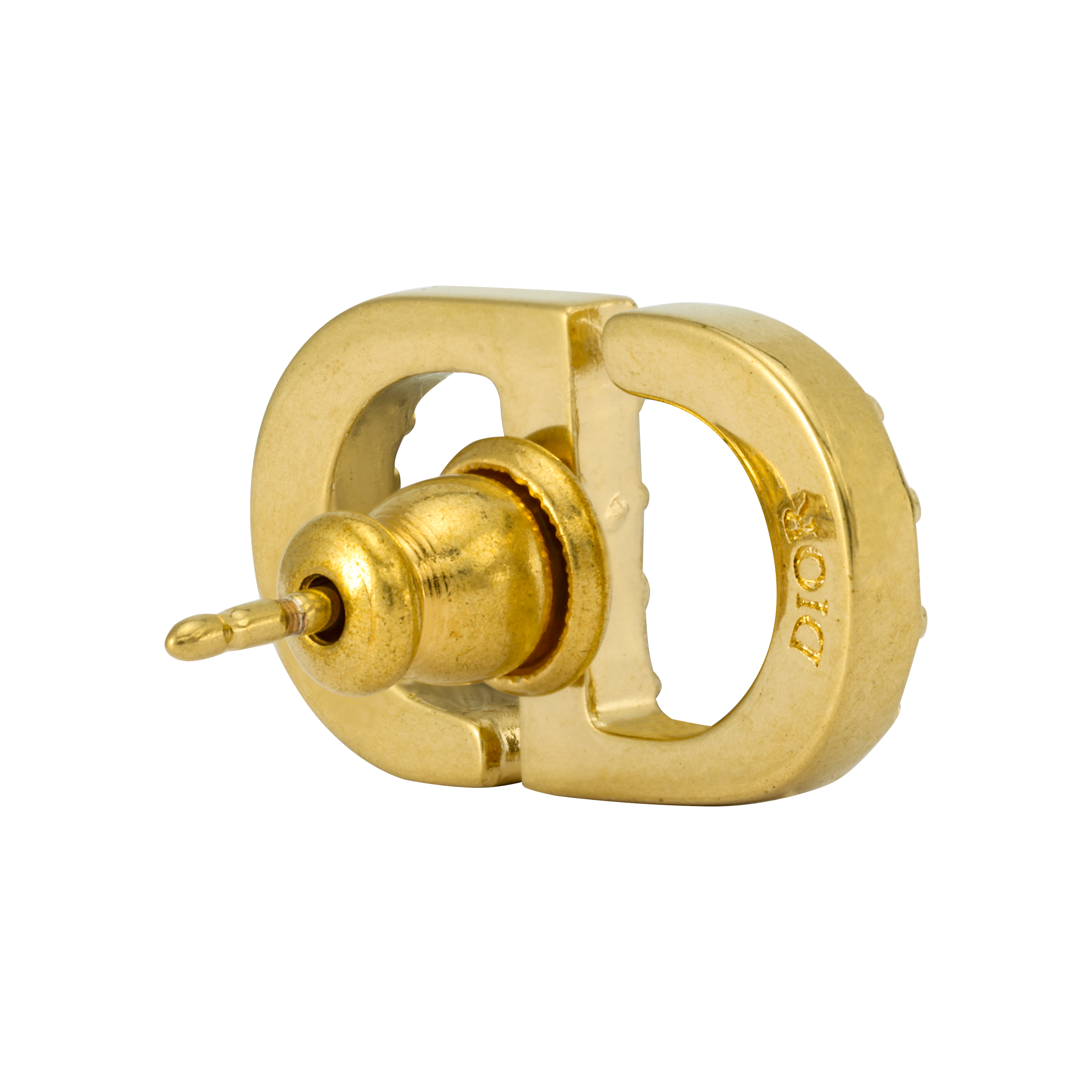 (Women) DIOR 2023 Spring Alphabet Design Metal Faux Crystal Earrings. E1742PTCCY-D301 圖 5