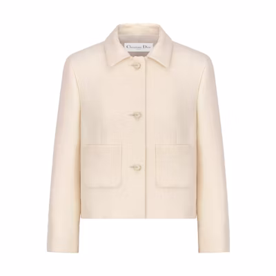 (Women) DIOR 30 Montaigne Wool Blend Single-Breasted Short Jacket Coat. 351V34A1166-X0200