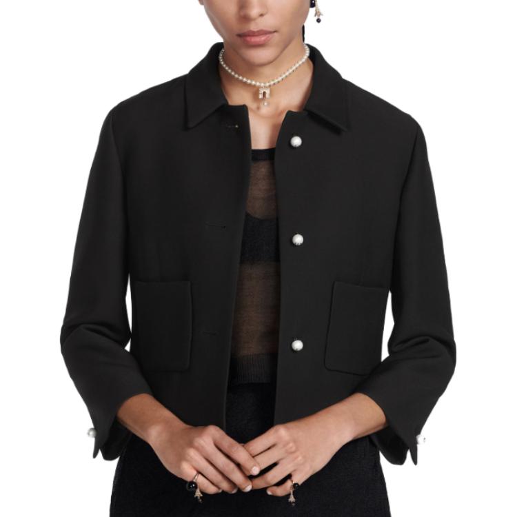 Sizing (Women) DIOR 30 Montaigne  Wool Blend Single-Breasted Short Jacket Coat. 351V34A1166-X0200
