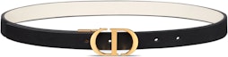 Buy (W) ディオール 30 モンテーニュ ブラックホワイト リバーシブル レザーベルト レディース 2cm B0178UWGA-M911