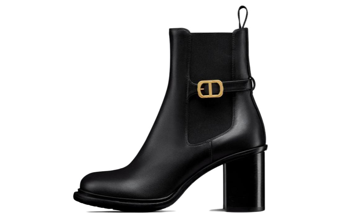 Buy (W) Dior 30 Montaigne Leder-Stiefelette ''Schwarz Gold'' KCI950VSO_S900