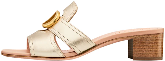 (Women) Dior 30 Montaigne Calfskin CD Logo Block Heel Slide 'Gold' KCQ270LNC_S52K (Women) Dior 30 Montaigne Calfskin CD Logo Block Heel Slide 'Gold' KCQ270LNC_S52K