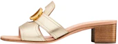 Buy (W) Dior 30 Montaigne Sabot Talon Bloc Logo CD Cuir Doré KCQ270LNC_S52K
