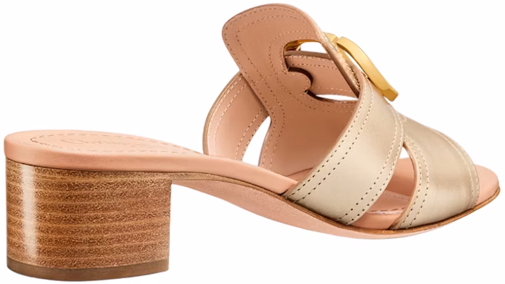 DIOR迪奧 30 Montaigne 小牛皮 CD標志 粗跟 時尚涼拖 4cm 女款 金色 Shop DIOR迪奧 30 Montaigne 小牛皮 CD標志 粗跟 時尚涼拖 4cm 女款 金色