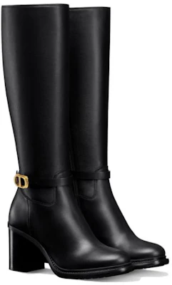 (W) Stivaletto Alto Dior 30 Montaigne in Pelle Nera e Oro KCI951VSO_S900 Order (W) Stivaletto Alto Dior 30 Montaigne in Pelle Nera e Oro KCI951VSO_S900