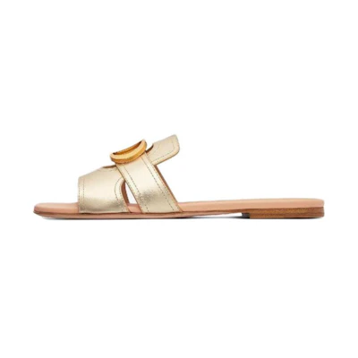(W) Dior 30 Montaigne Calfskin Slipper 'CD Logo Platinum'