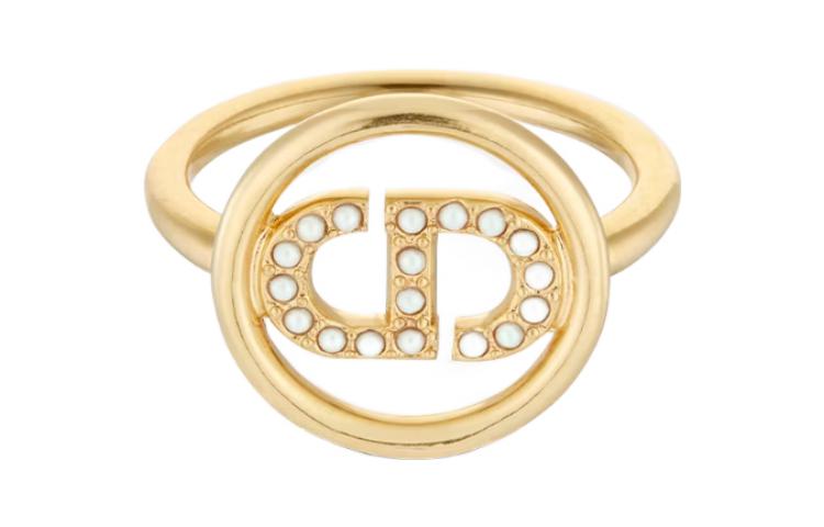 Lookbook (W) DIOR 30 Montaigne 女士经典CD标志金属戒指 - 金色 R1514WOMRS-D301