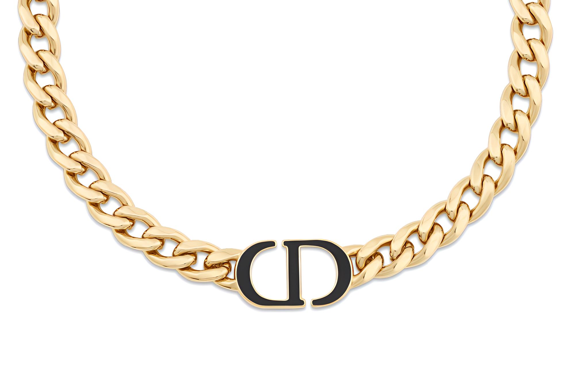 (Women) Dior 30 Montaigne Gold/Black  Necklace - Elegant Fashion Statement. N1713MTGLQ_D307
