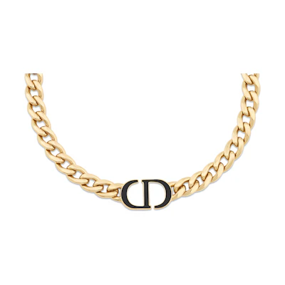 (Women) Dior 30 Montaigne Gold/Black Necklace - Elegant Fashion Statement. N1713MTGLQ_D307