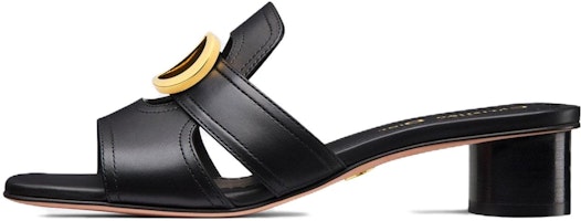 (Women) Dior 30 Montaigne Leather Slide 'Black' KCQ883VEA_S900 (Women) Dior 30 Montaigne Leather Slide 'Black' KCQ883VEA_S900