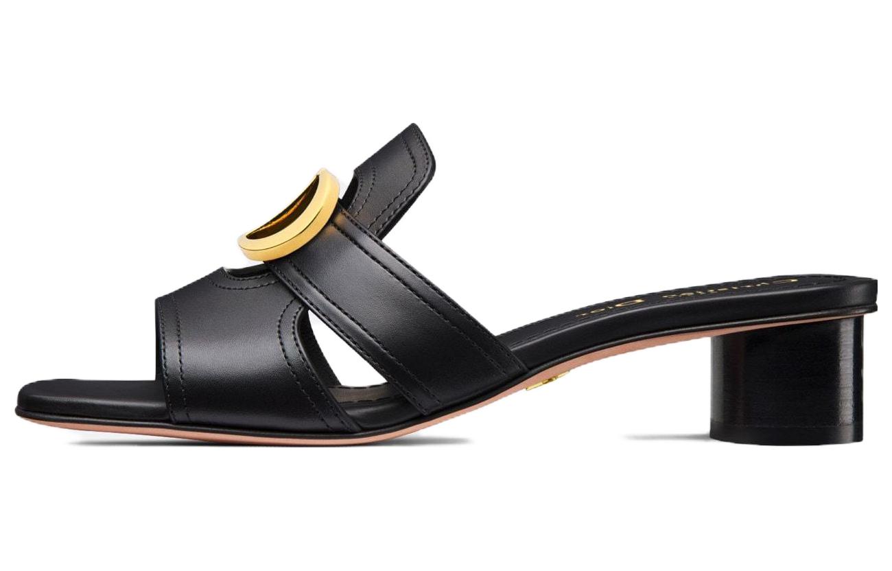 (Women) Dior 30 Montaigne Leather Slide 'Black' KCQ883VEA_S900