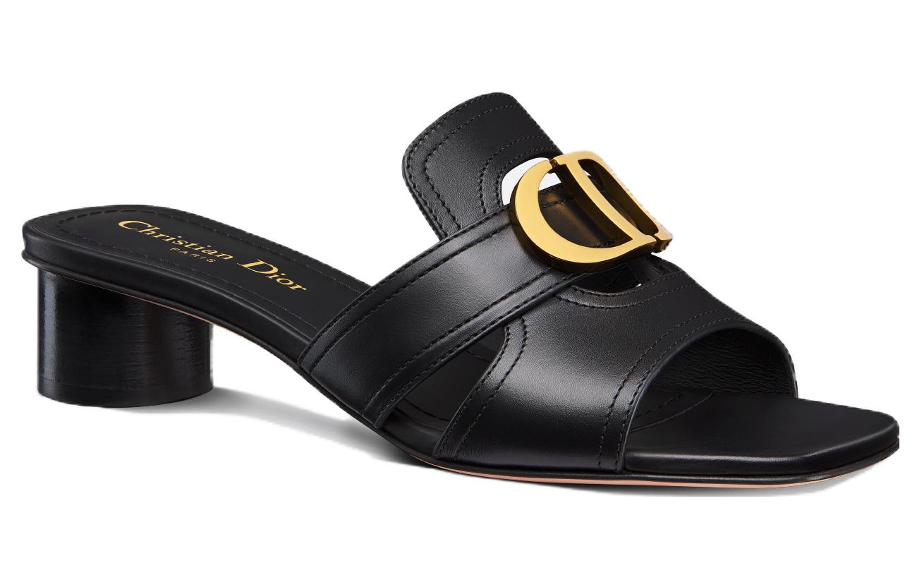 Lookbook (Women) Dior 30 Montaigne Leather Slide 'Black' KCQ883VEA_S900