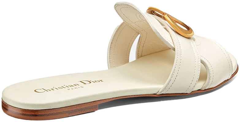 (W) Dior 30 Montaigne Leren Slide ''Wit'' KCQ266VEA_S03W Shop (W) Dior 30 Montaigne Leren Slide ''Wit'' KCQ266VEA_S03W