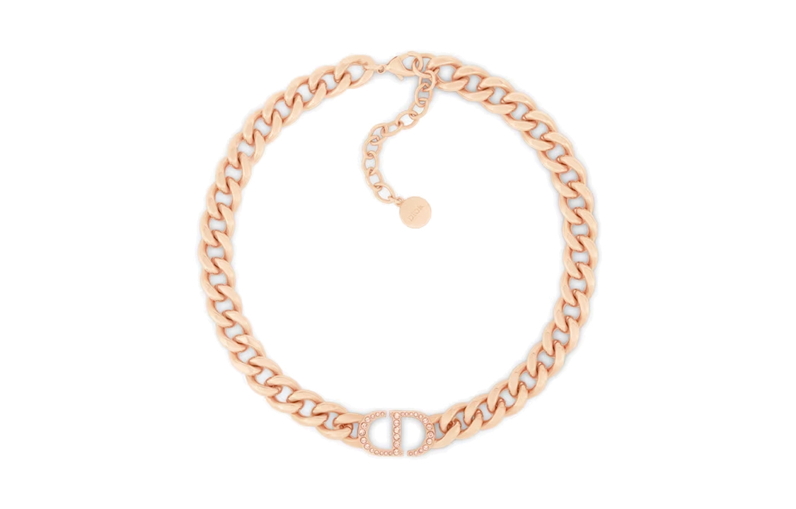 (Women) DIOR 30 Montaigne Logo Pendant Necklace in Rose Gold with Crystals for Women. N1713MTGCYD12P 圖 3
