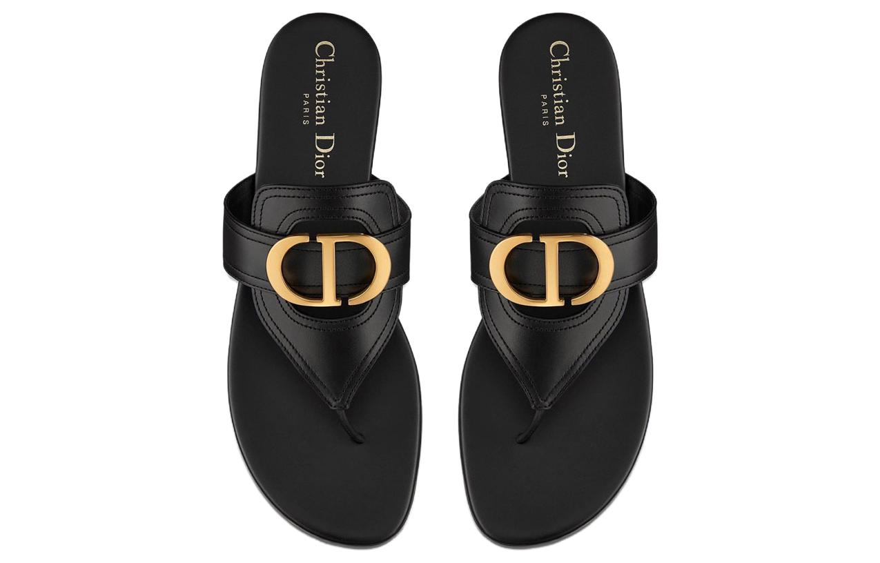 Shop (W) Dior 30 Montaigne Selipar 'Hitam' KCQ386VEA_S900