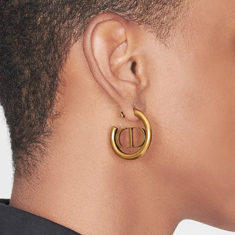 (Women) Dior 30 Montaigne Vintage Gold Hoop Earrings E1285MTGMT-D907 圖 5