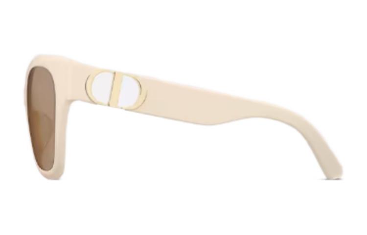 Shop (W) Dior 30Montaigne S10F 太陽眼鏡 CD標誌不規則框架 - 米色 30MS10FXR-95M0