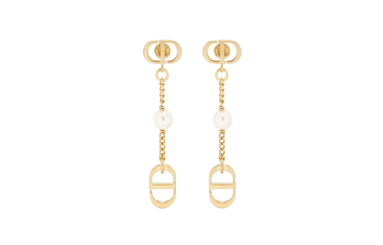 (Women) DIOR 3D Logo Metal Earrings for Women - Gold. E3089WOMMT