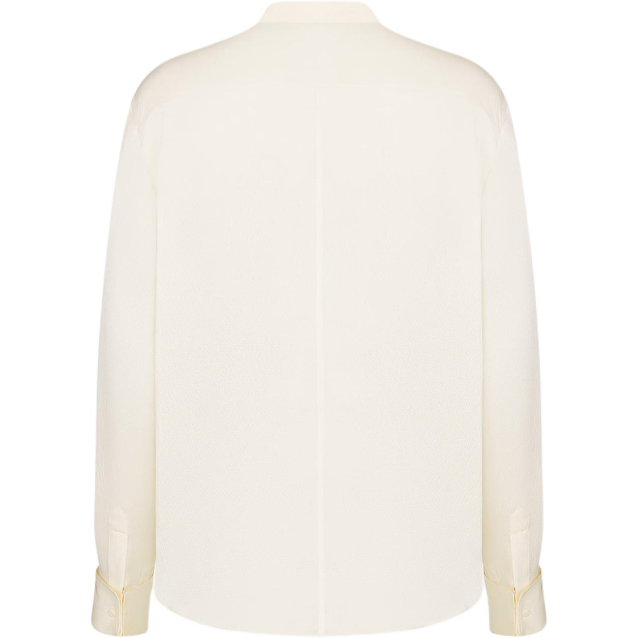 (Women) DIOR  Beige Logo Print Long-Sleeve Tie Shirt 441B59A6134X-0200 圖 3