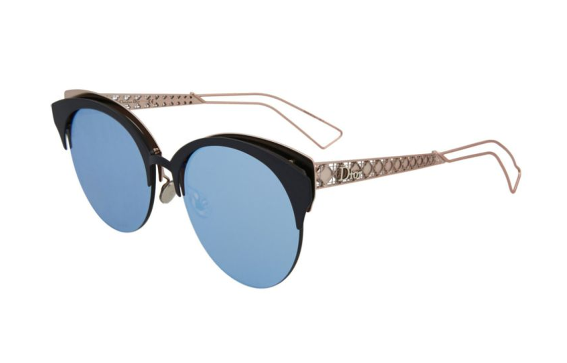 (Women) DIOR  Black Acetate Metal Browline Sunglasses with Logo Detail 10795150 圖 2