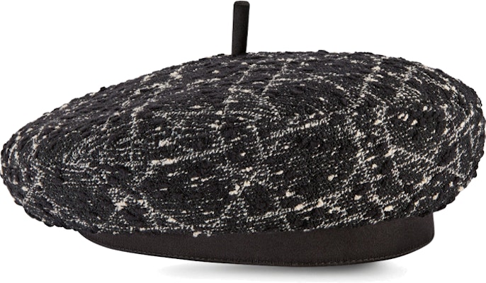 (Women) DIOR Black Beret with Pattern Design in Cotton, Acrylic, and Polyamide. 42BTC910A129C920 Order (Women) DIOR Black Beret with Pattern Design in Cotton, Acrylic, and Polyamide. 42BTC910A129C920