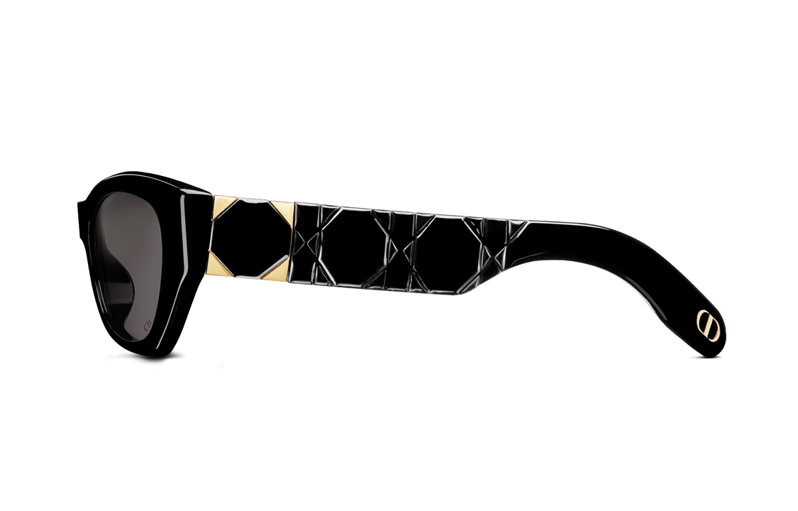 Shop (W) DIOR 黑色蝴蝶太陽眼鏡 UV防護 醋酸纖維框架 LADYB1IXR10A0