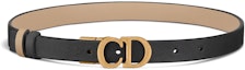 Buy (W) DIOR ブラック カーフスキン ベルト ロゴバックル付き - 幅2cm. B0335CWGA_M220