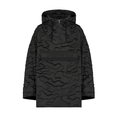 (Women) DIOR Black Camouflage Hooded Puffer Jacket 017C10A2960-X9000