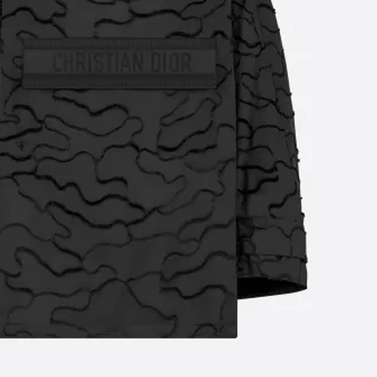 Sizing (W) Chaqueta Acolchada con Capucha Camuflaje Negro DIOR. 017C10A2960-X9000