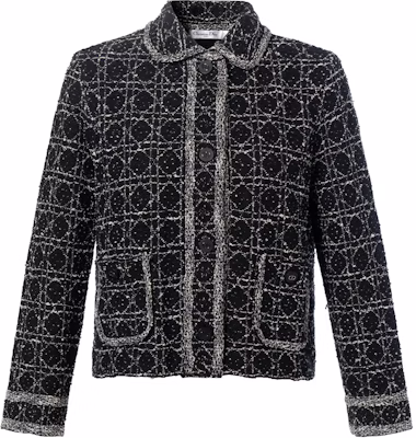 (W) DIOR 黑色棉混纺菱格纹夹克 SS24 424V53AM752-X9101 Buy (W) DIOR 黑色棉混纺菱格纹夹克 SS24 424V53AM752-X9101