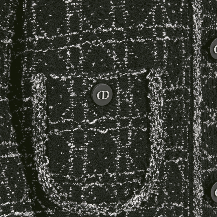 Purchase (W) DIOR 黑色棉混纺菱格纹夹克 SS24 424V53AM752-X9101