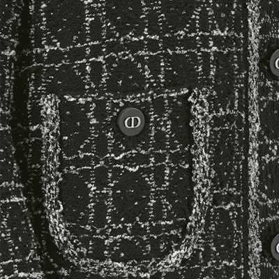 (W) DIOR 黑色棉混纺菱格纹夹克 SS24 424V53AM752-X9101 Purchase (W) DIOR 黑色棉混纺菱格纹夹克 SS24 424V53AM752-X9101