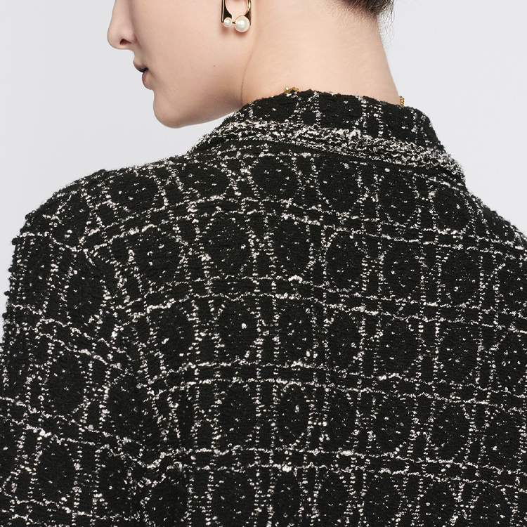 Sizing (W) DIOR 黑色棉混纺菱格纹夹克 SS24 424V53AM752-X9101