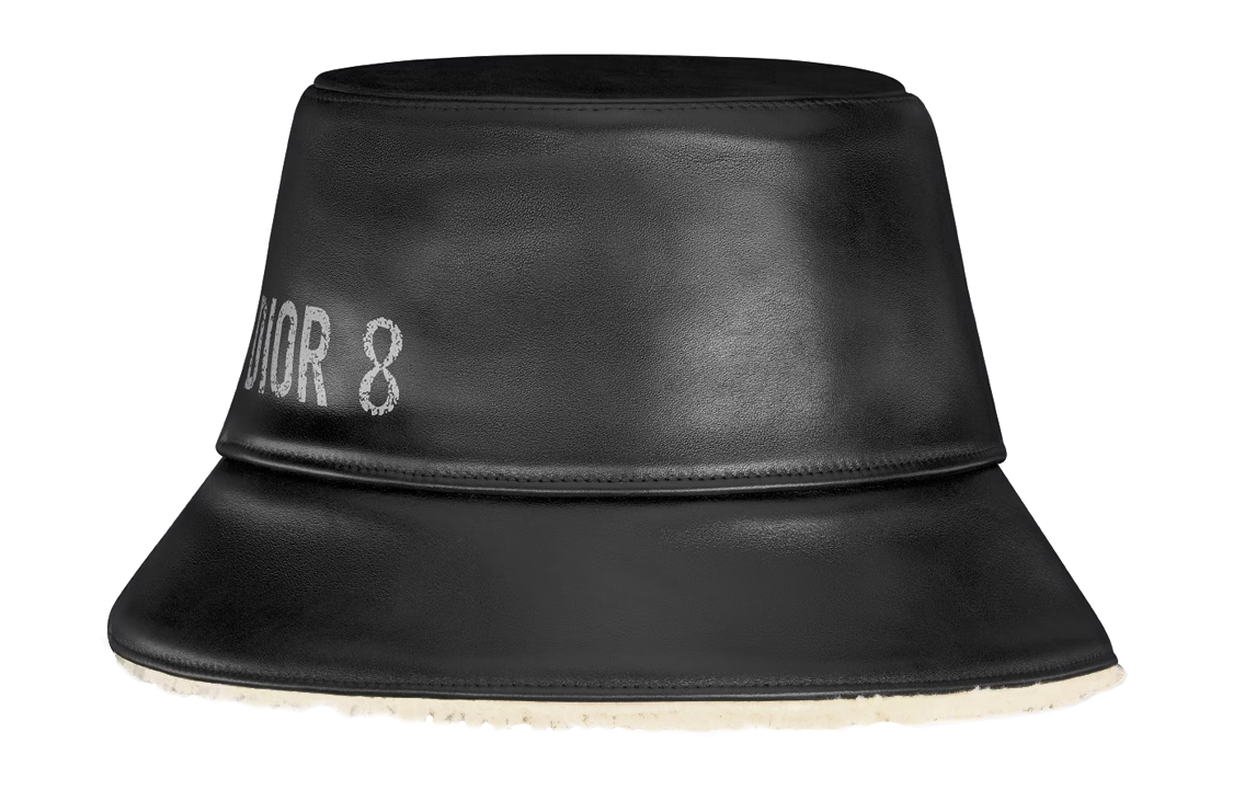 (Women) DIOR  Black Fisherman Hat with Solid Color Logo Design. 41TDL923A701