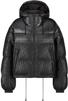 (Women) DIOR Black Hoodie Puffer Jacket with Logo Print and Zip. 147C21A2762-X9000 (Women) DIOR Black Hoodie Puffer Jacket with Logo Print and Zip. 147C21A2762-X9000