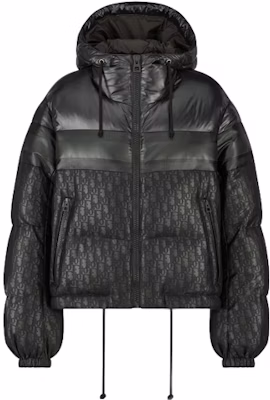 (W) DIOR Jaket Hoodie Hitam Puffer dengan Logo dan Resleting. 147C21A2762-X9000 Order (W) DIOR Jaket Hoodie Hitam Puffer dengan Logo dan Resleting. 147C21A2762-X9000