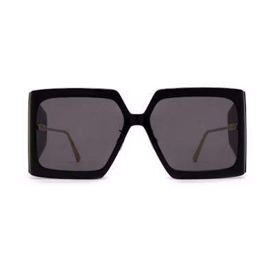 (Women) Dior Black Irregular Alloy Frame Sunglasses DIORSOLARS1U10A0