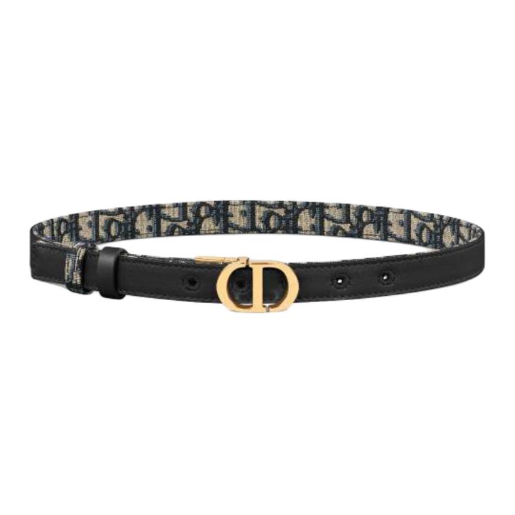 Order (W) Cinturón Dior de Cuero Negro 2cm B0446UWEOM928