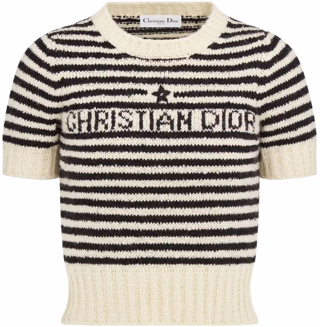 women-dior-black-logo-striped-casual-knit-short-sleeve-top-354-s19-am-154-x0810
