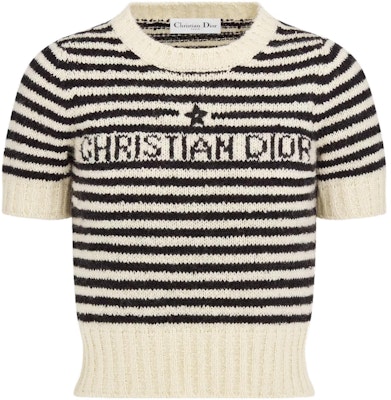(W) DIOR 黑色條紋logo短袖休閒針織上衣 354S19AM154-X0810 Buy (W) DIOR 黑色條紋logo短袖休閒針織上衣 354S19AM154-X0810
