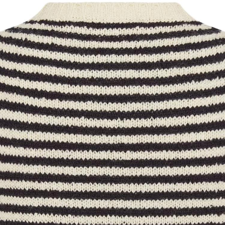 Purchase (W) DIOR 黑色條紋logo短袖休閒針織上衣 354S19AM154-X0810